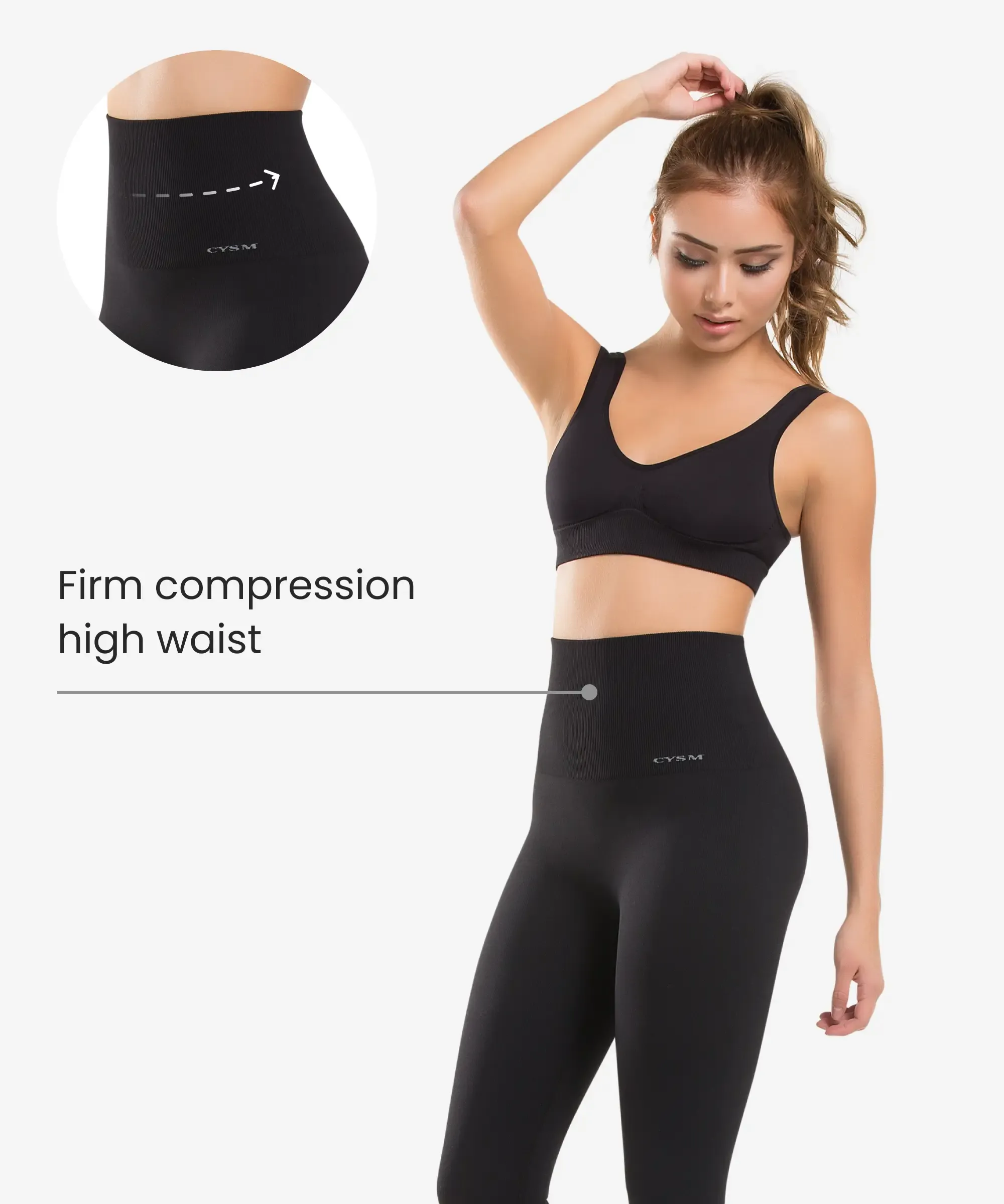 Ultra compression and abdomen control fit legging - Style 910