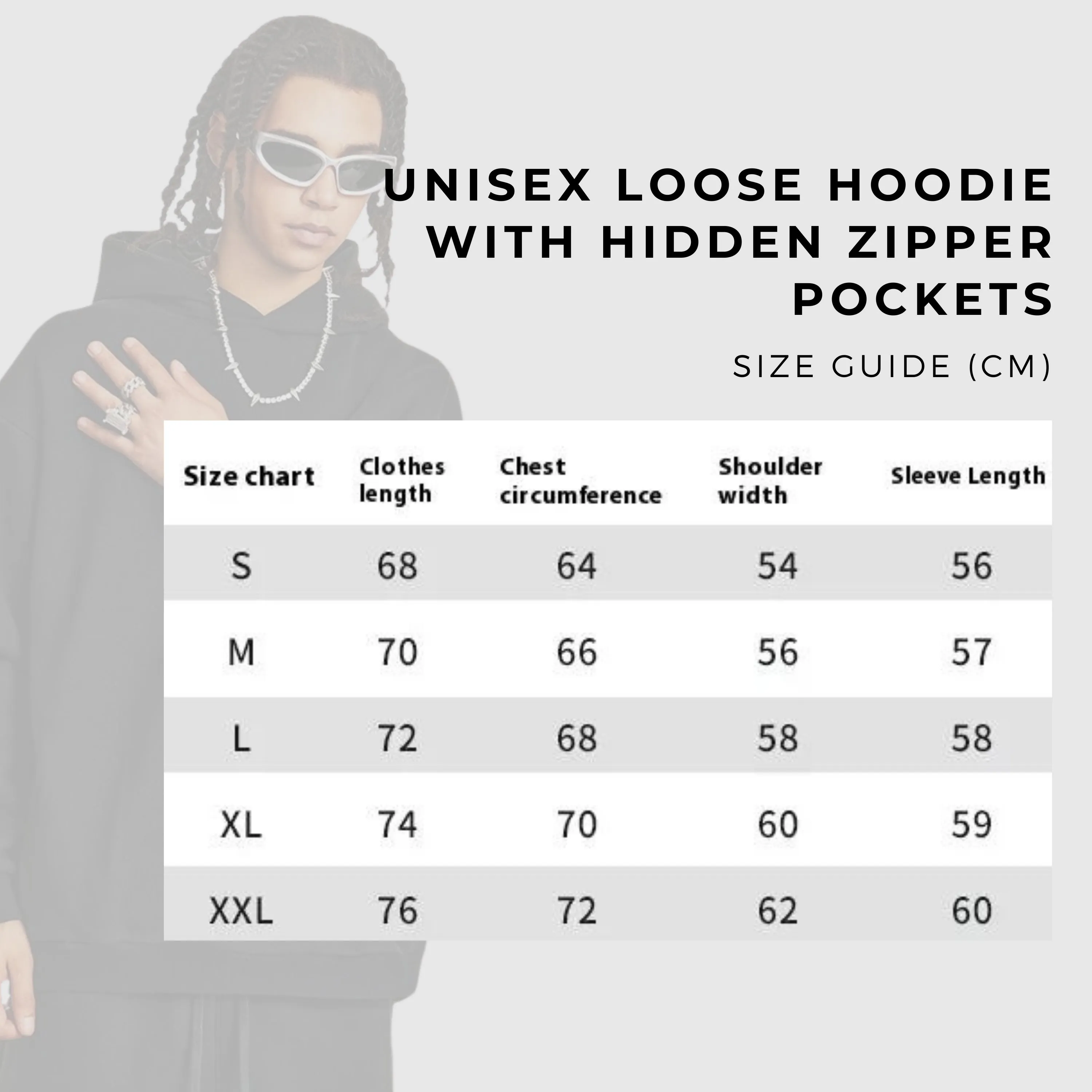 Unisex Loose Fleece-lined Sports Hoodie with Hidden Zipper Pockets