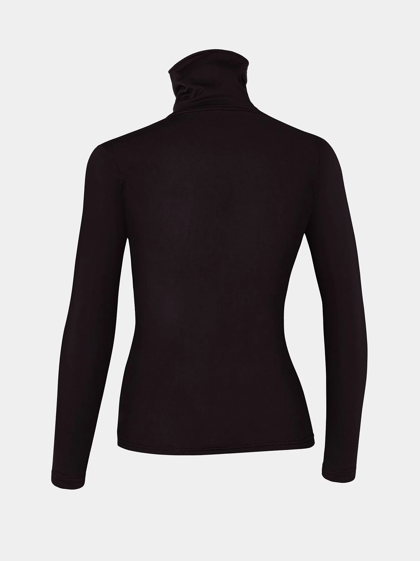 Warm-Up Thermal Long Sleeve Funnel Neck Top For Girls With Brushed Inner Fabric, Thumbholes & Reflective Strips