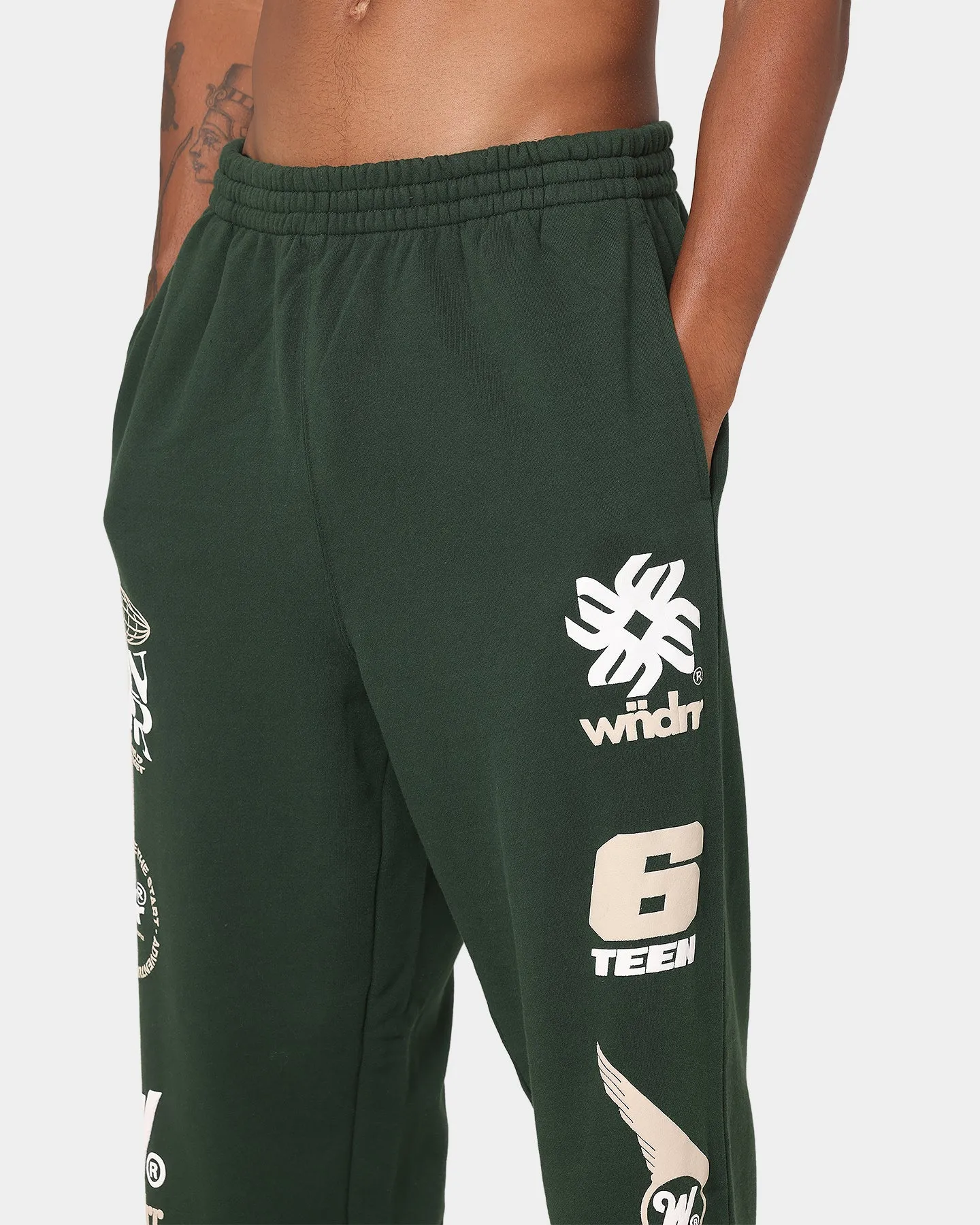 WNDRR Market Track Pants Forest Green