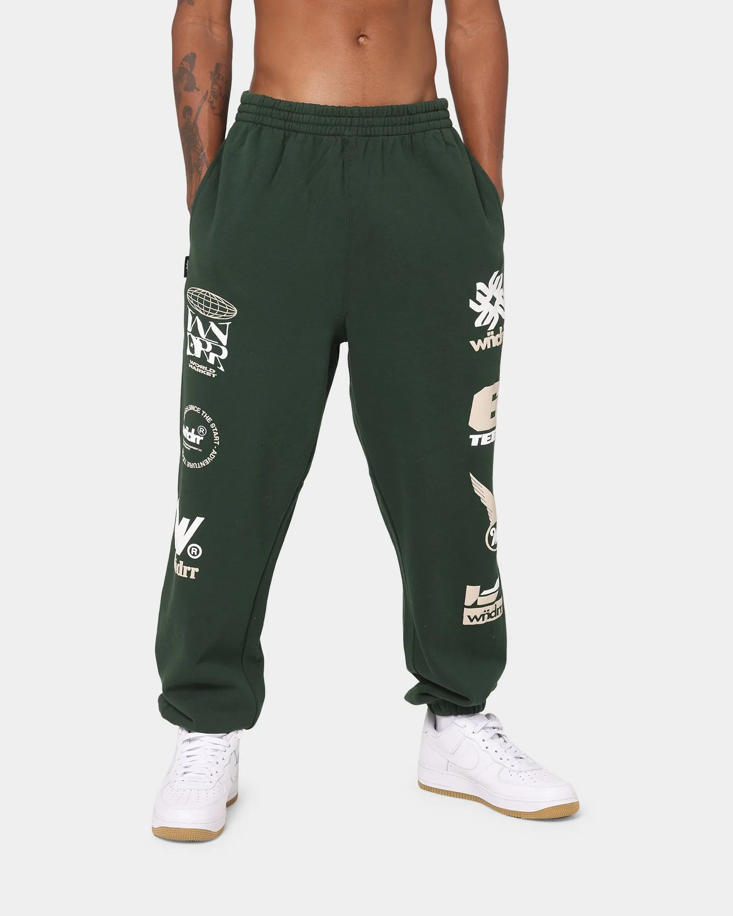 WNDRR Market Track Pants Forest Green