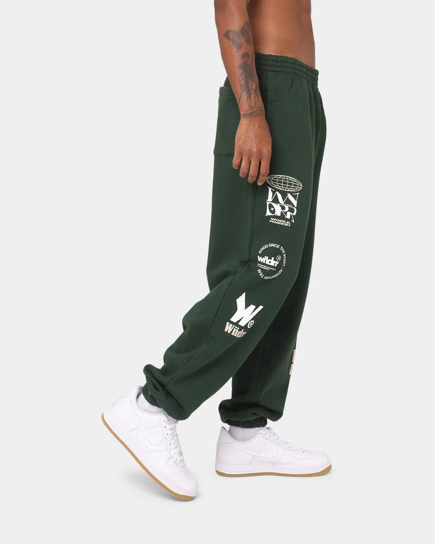 WNDRR Market Track Pants Forest Green