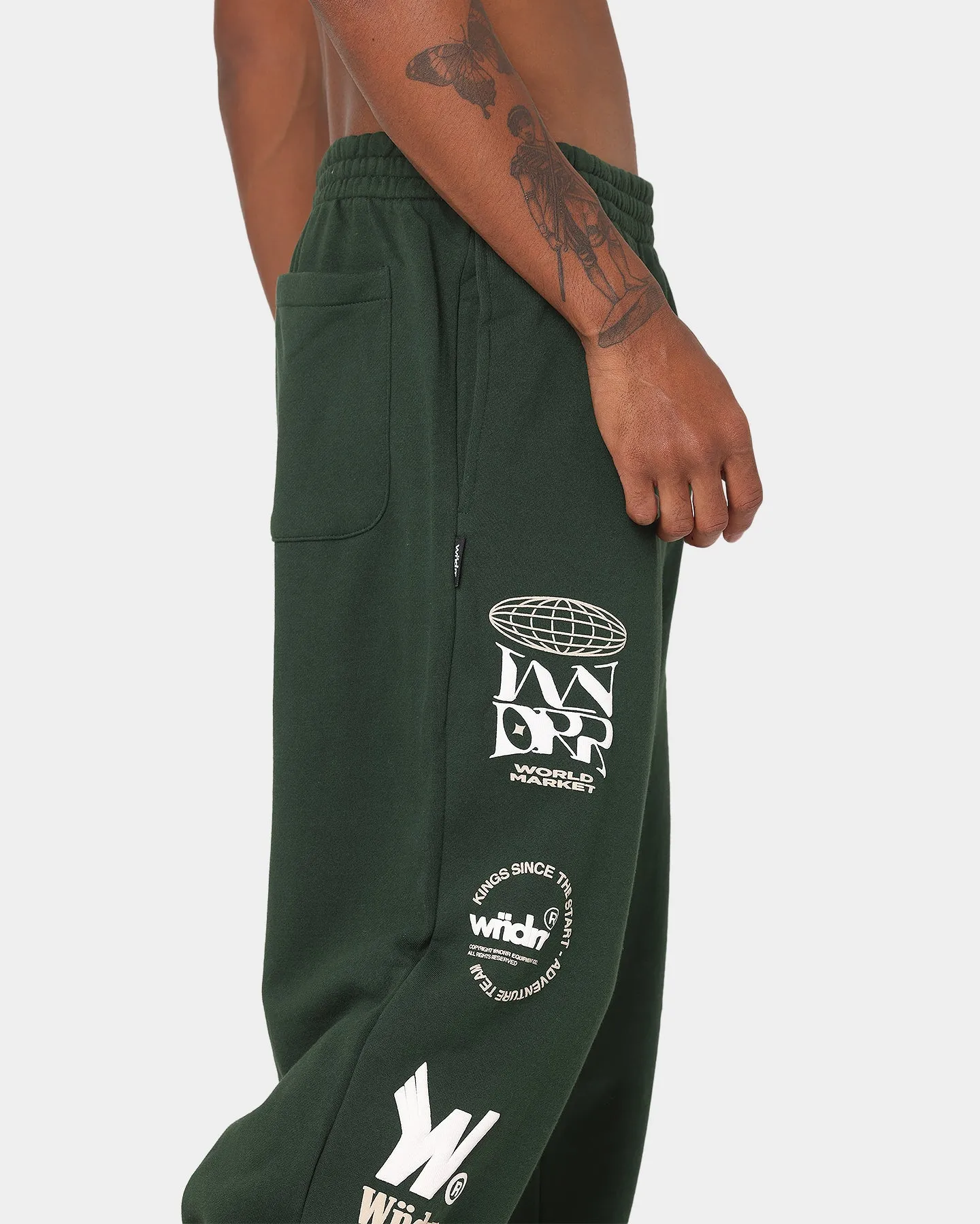 WNDRR Market Track Pants Forest Green