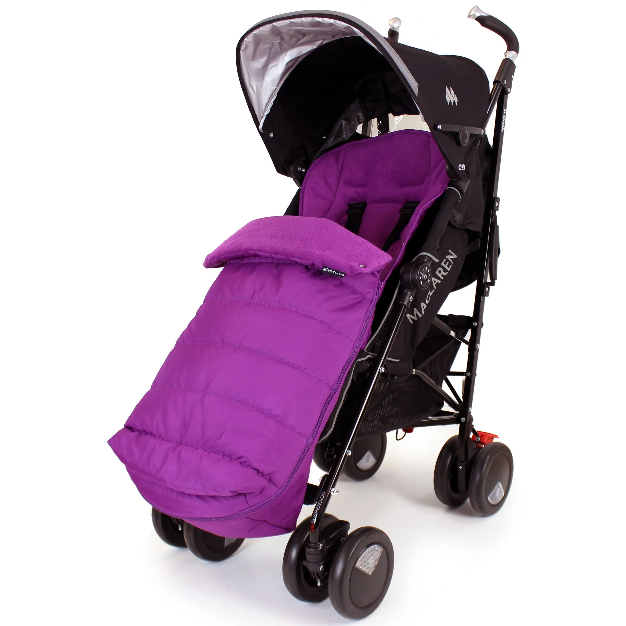 XXL Large Luxury Foot-muff And Liner For Mamas And Papas Armadillo - Plum (Purple)