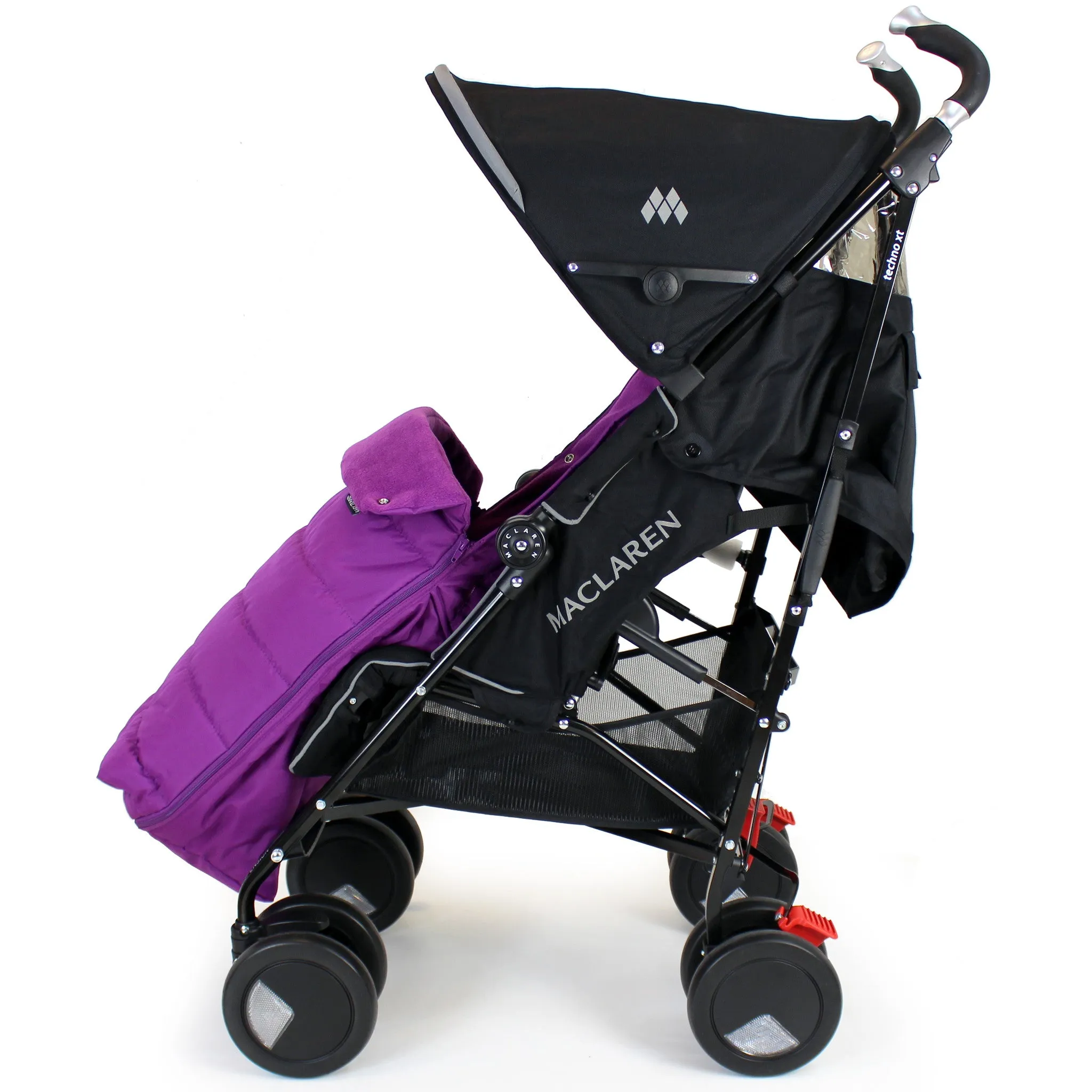 XXL Large Luxury Foot-muff And Liner For Mamas And Papas Armadillo - Plum (Purple)