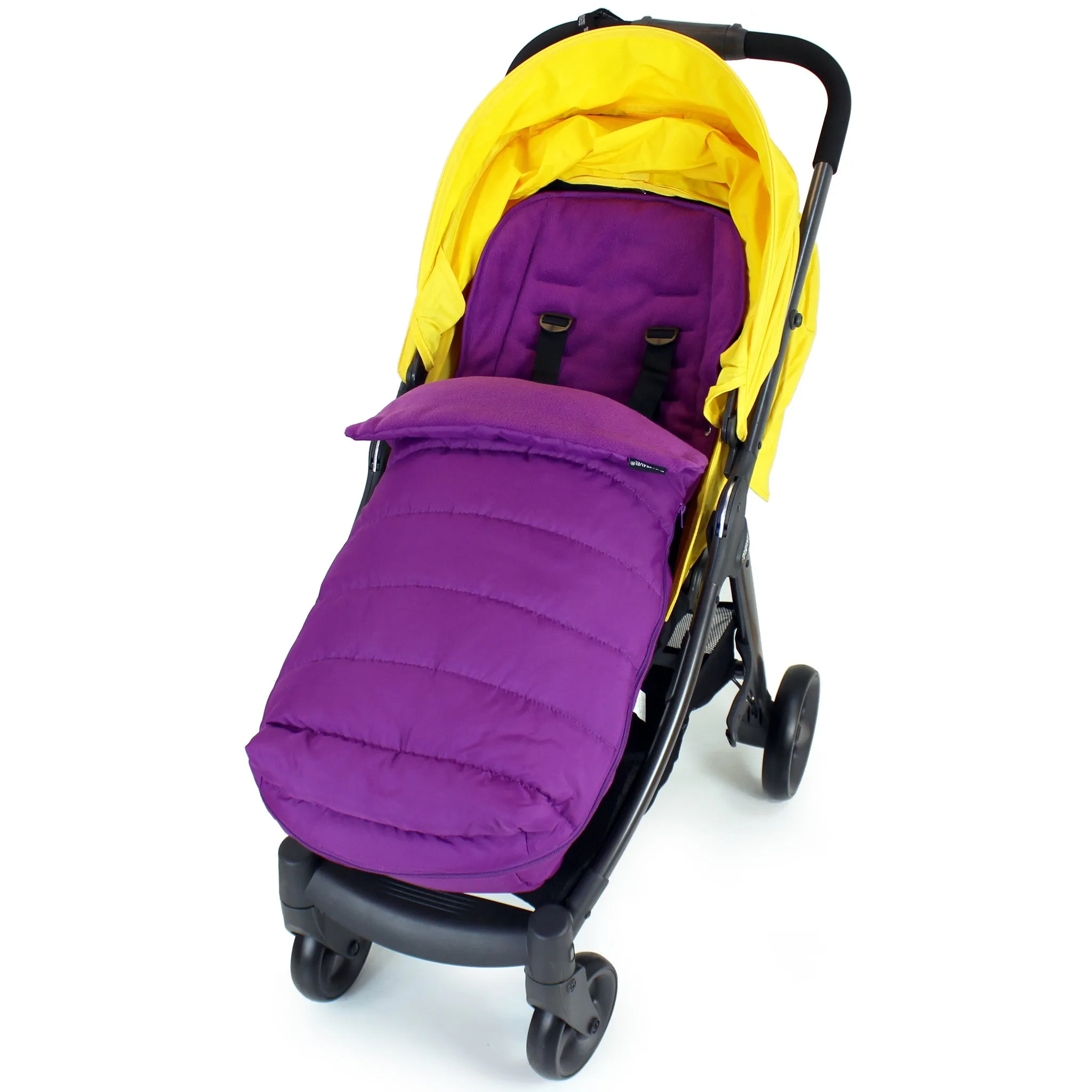 XXL Large Luxury Foot-muff And Liner For Mamas And Papas Armadillo - Plum (Purple)