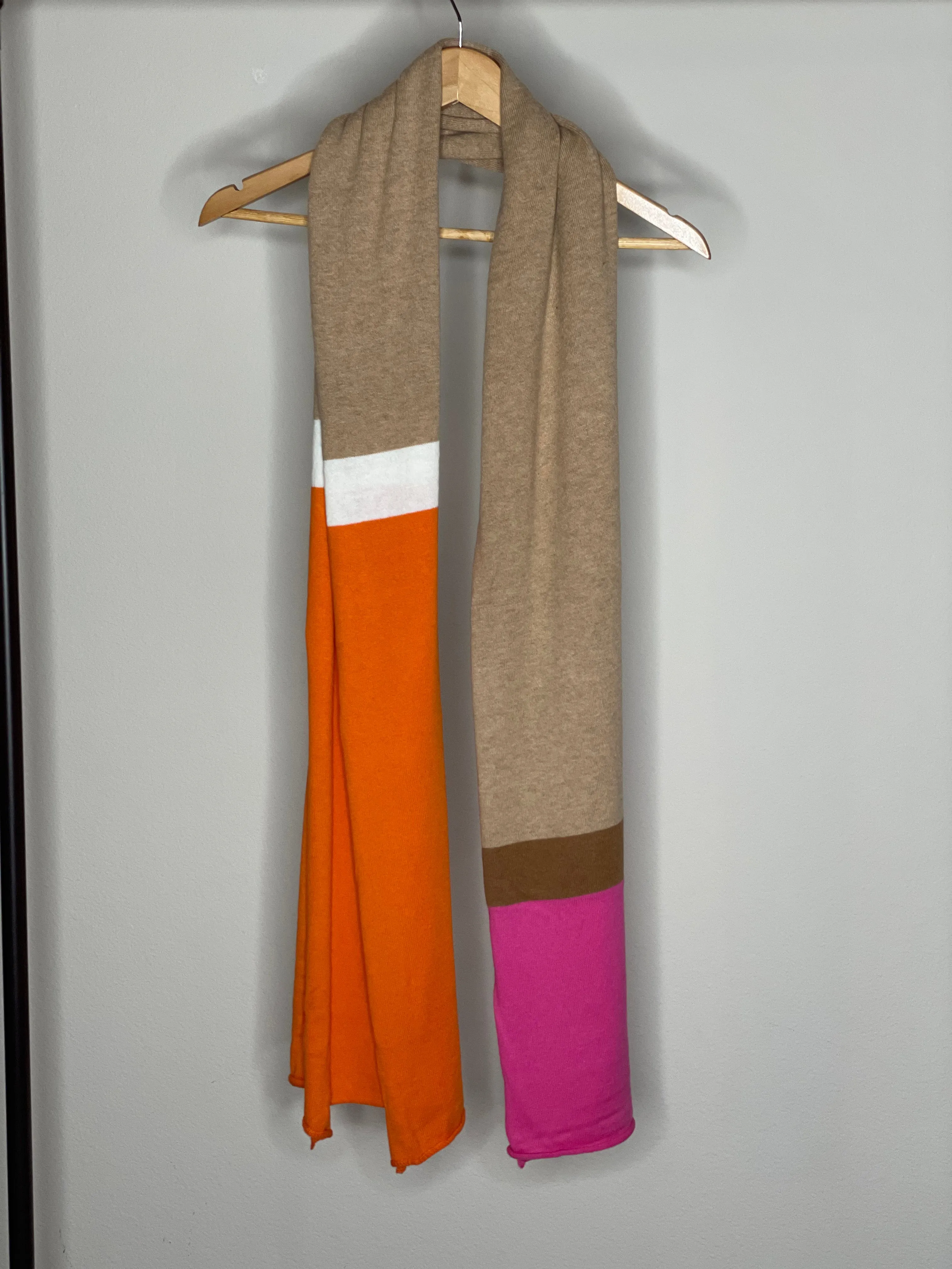 Zaket & Plover Wrap in Orange, Pink, Tan & Biscuit